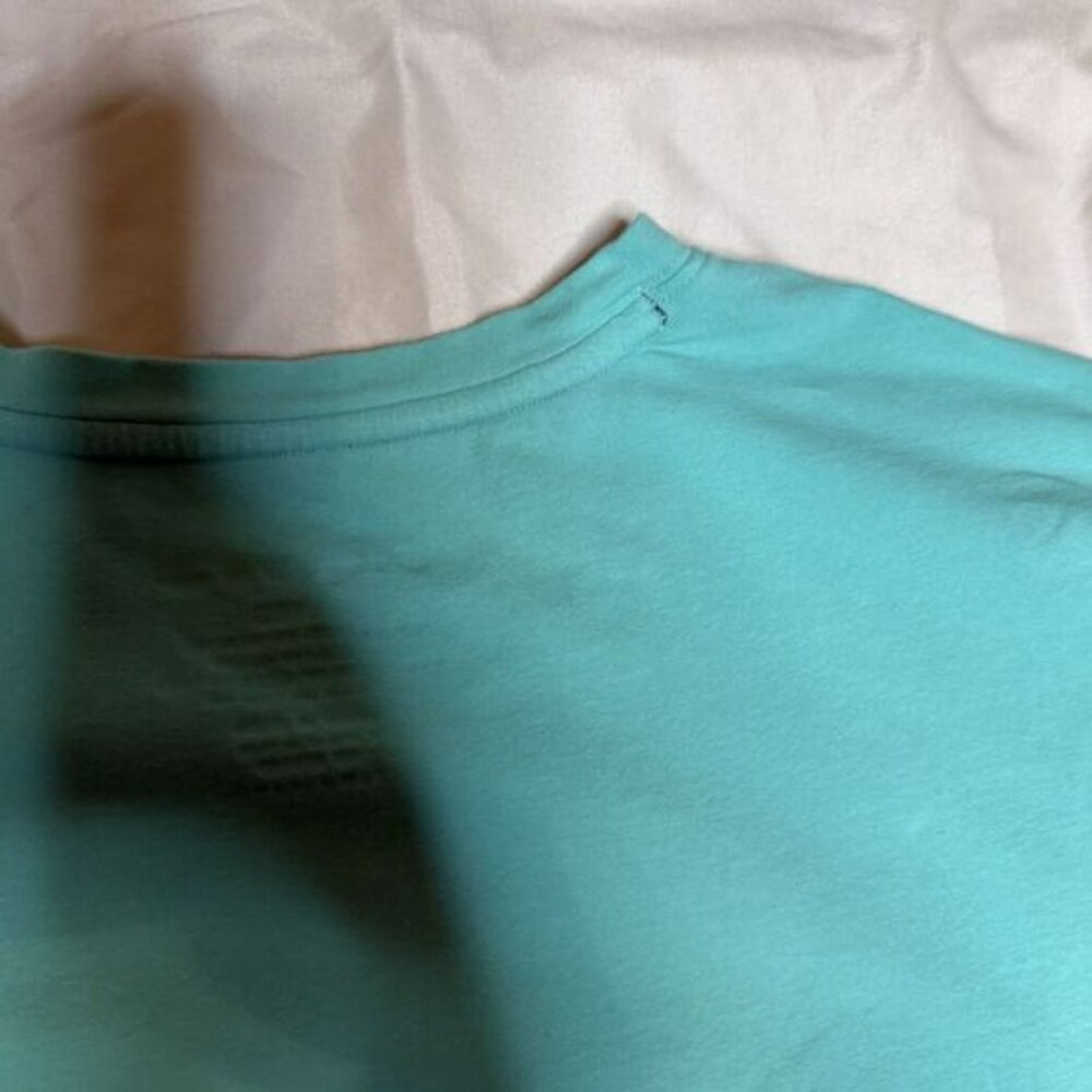 Tommy Bahama Shirt Mens XL Short Sleeve Teal Crew Neck Lightweight - Picture 4 of 4
